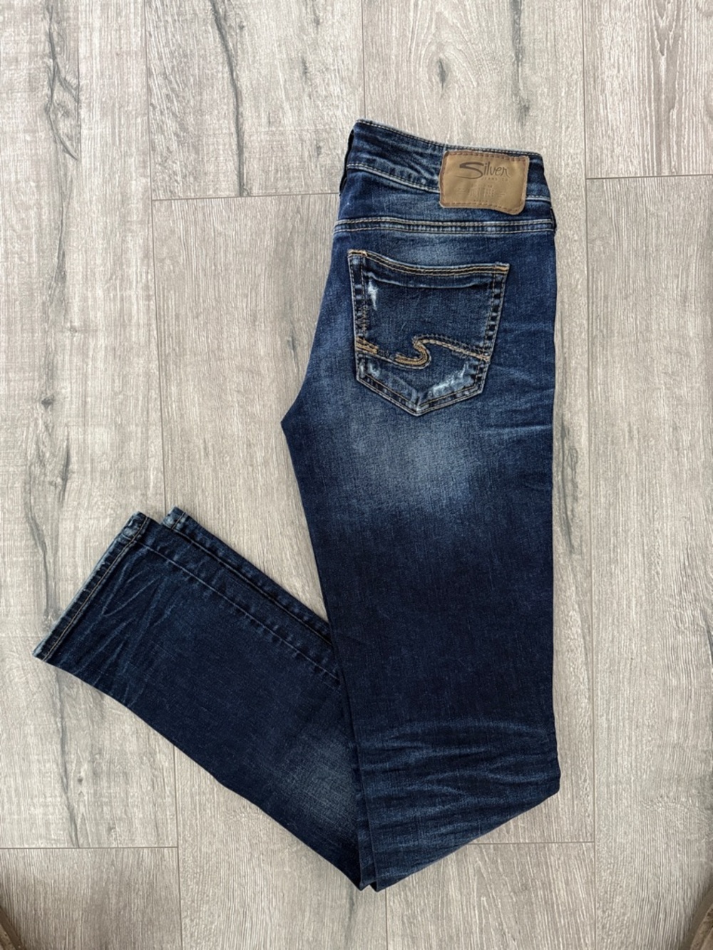 Silver Jeans Women's Dark Indigo Straight Leg Jeans